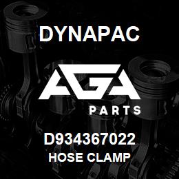 D934367022 Dynapac HOSE CLAMP | AGA Parts