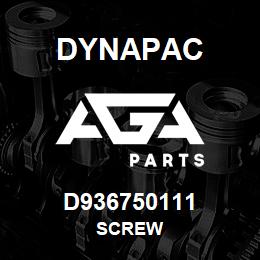 D936750111 Dynapac SCREW | AGA Parts