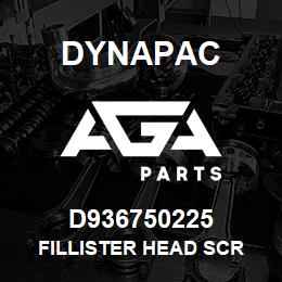 D936750225 Dynapac FILLISTER HEAD SCR | AGA Parts