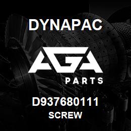 D937680111 Dynapac SCREW | AGA Parts