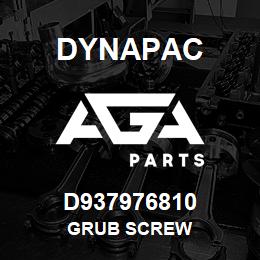 D937976810 Dynapac GRUB SCREW | AGA Parts