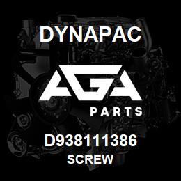 D938111386 Dynapac SCREW | AGA Parts