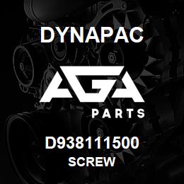 D938111500 Dynapac SCREW | AGA Parts