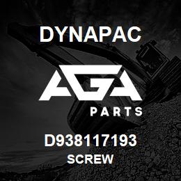 D938117193 Dynapac SCREW | AGA Parts