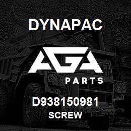 D938150981 Dynapac SCREW | AGA Parts