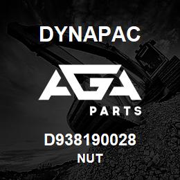 D938190028 Dynapac NUT | AGA Parts