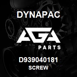 D939040181 Dynapac SCREW | AGA Parts