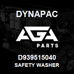 D939515040 Dynapac SAFETY WASHER | AGA Parts