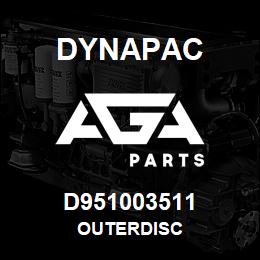 D951003511 Dynapac OUTERDISC | AGA Parts