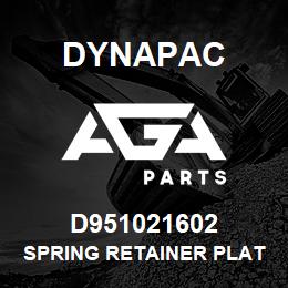 D951021602 Dynapac SPRING RETAINER PLATE | AGA Parts