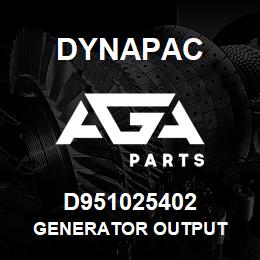 D951025402 Dynapac GENERATOR OUTPUT | AGA Parts