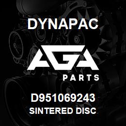 D951069243 Dynapac SINTERED DISC | AGA Parts