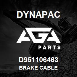 D951106463 Dynapac BRAKE CABLE | AGA Parts