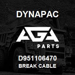 D951106470 Dynapac BREAK CABLE | AGA Parts