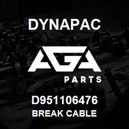 D951106476 Dynapac BREAK CABLE | AGA Parts