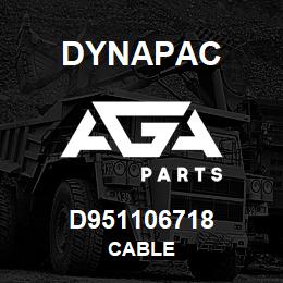 D951106718 Dynapac CABLE | AGA Parts