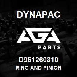 D951260310 Dynapac RING AND PINION | AGA Parts