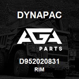 D952020831 Dynapac RIM | AGA Parts