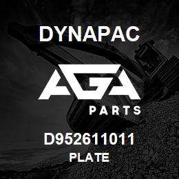 D952611011 Dynapac PLATE | AGA Parts