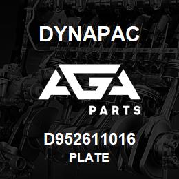 D952611016 Dynapac PLATE | AGA Parts