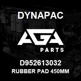 D952613032 Dynapac RUBBER PAD 450MM | AGA Parts