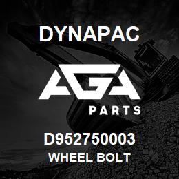 D952750003 Dynapac WHEEL BOLT | AGA Parts