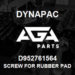 D952761564 Dynapac SCREW FOR RUBBER PAD | AGA Parts