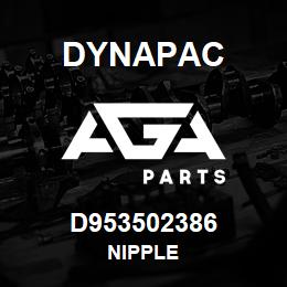 D953502386 Dynapac NIPPLE | AGA Parts