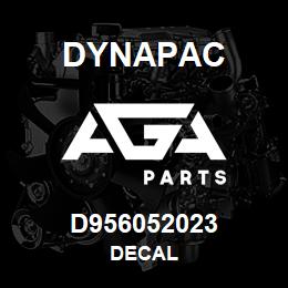 D956052023 Dynapac DECAL | AGA Parts