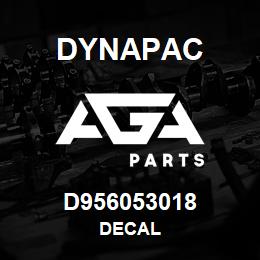 D956053018 Dynapac DECAL | AGA Parts