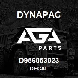 D956053023 Dynapac DECAL | AGA Parts