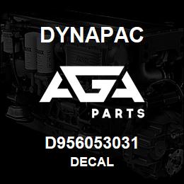 D956053031 Dynapac DECAL | AGA Parts