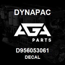 D956053061 Dynapac DECAL | AGA Parts