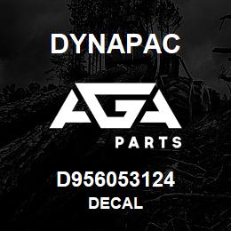 D956053124 Dynapac DECAL | AGA Parts