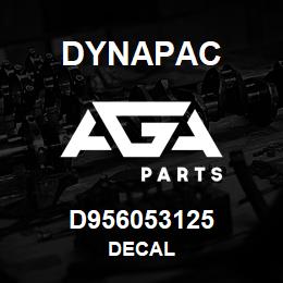 D956053125 Dynapac DECAL | AGA Parts