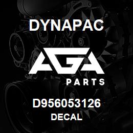 D956053126 Dynapac DECAL | AGA Parts