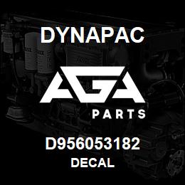 D956053182 Dynapac DECAL | AGA Parts