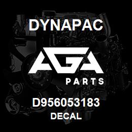 D956053183 Dynapac DECAL | AGA Parts