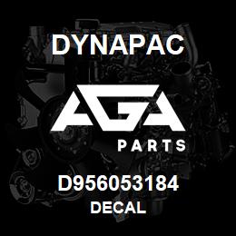 D956053184 Dynapac DECAL | AGA Parts