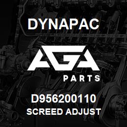 D956200110 Dynapac SCREED ADJUST | AGA Parts