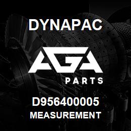 D956400005 Dynapac MEASUREMENT | AGA Parts