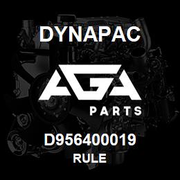 D956400019 Dynapac RULE | AGA Parts