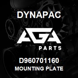 D960701160 Dynapac MOUNTING PLATE | AGA Parts