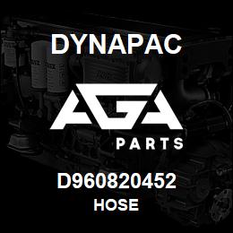 D960820452 Dynapac HOSE | AGA Parts