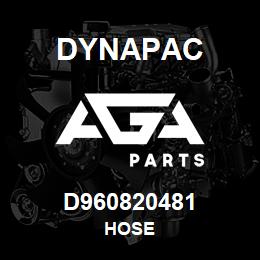 D960820481 Dynapac HOSE | AGA Parts