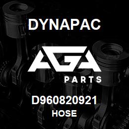 D960820921 Dynapac HOSE | AGA Parts