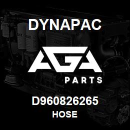 D960826265 Dynapac HOSE | AGA Parts