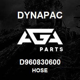 D960830600 Dynapac HOSE | AGA Parts