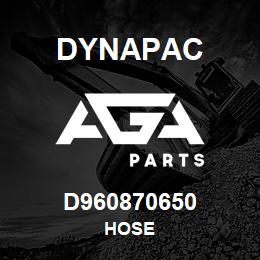 D960870650 Dynapac HOSE | AGA Parts