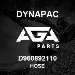 D960892110 Dynapac HOSE | AGA Parts